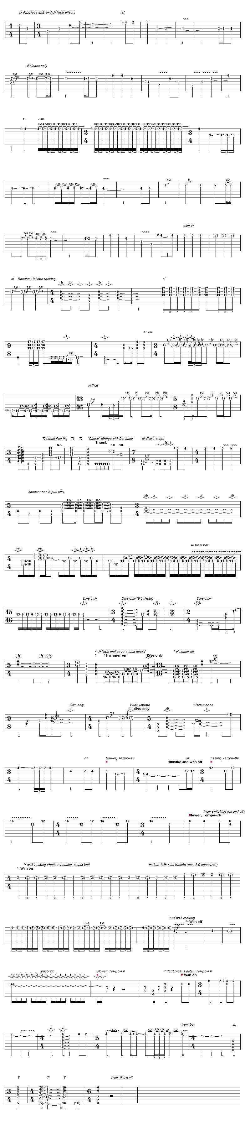 Hendrix My Guitar Solo
